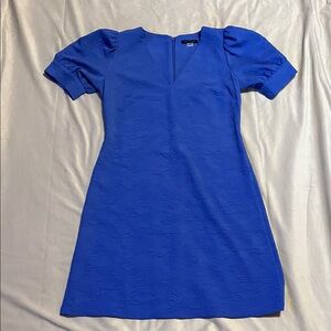 Tommy Hilfiger puff sleeve Elegant Blue v-neck Women's Dress